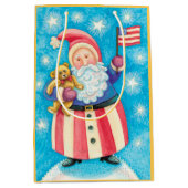 アメリカ合衆国サンタクリスマス ミディアムペーパーバッグ (正面)