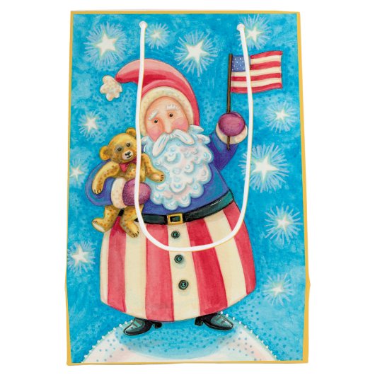 アメリカ合衆国サンタクリスマス ミディアムペーパーバッグ (裏面)