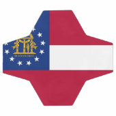 アメリカ合衆国ジョージア州旗を持つ愛国的なサッカーボール サッカーボール (フラット)