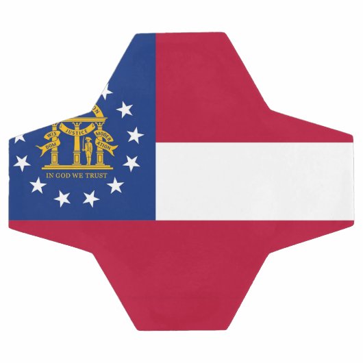 アメリカ合衆国ジョージア州旗を持つ愛国的なサッカーボール サッカーボール (フラット)