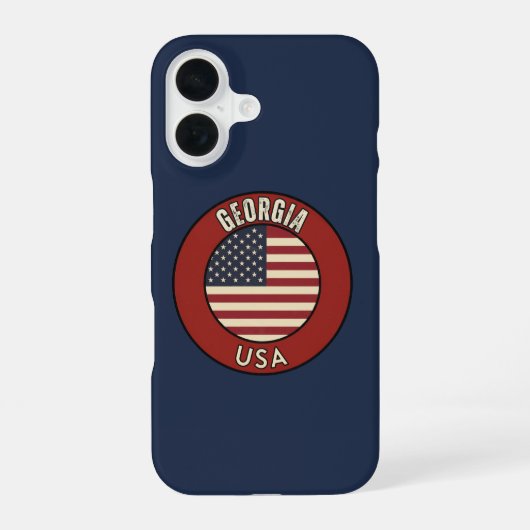 アメリカ合衆国ジョージア州 iPhone 16ケース (裏面)