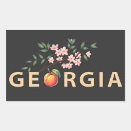 アメリカ合衆国ジョージア 長方形シール