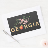 アメリカ合衆国ジョージア 長方形シール (封筒)