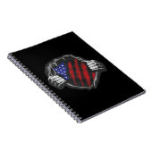 アメリカ合衆国スーパーヒーローの衣装フラグ ノートブック (右側)