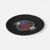 アメリカ合衆国スーパーヒーローの衣装フラグ ペーパープレート (アングル)