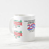 アメリカ合衆国セミクワインクテナリー: 新年2026 コーヒーマグカップ (正面左)