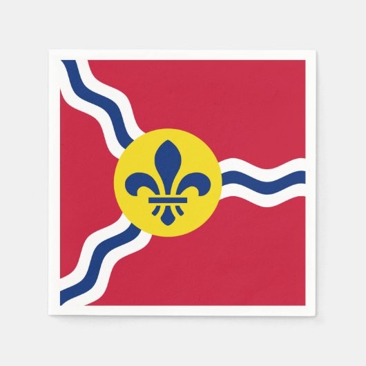 アメリカ合衆国セントルイス国旗、愛国的な紙ナプキン スタンダードカクテルナプキン (正面)