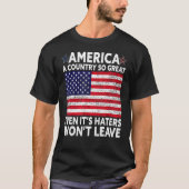 アメリカ合衆国ソ素晴らしス米おもしろい国旗のレトロ4t tシャツ (正面)