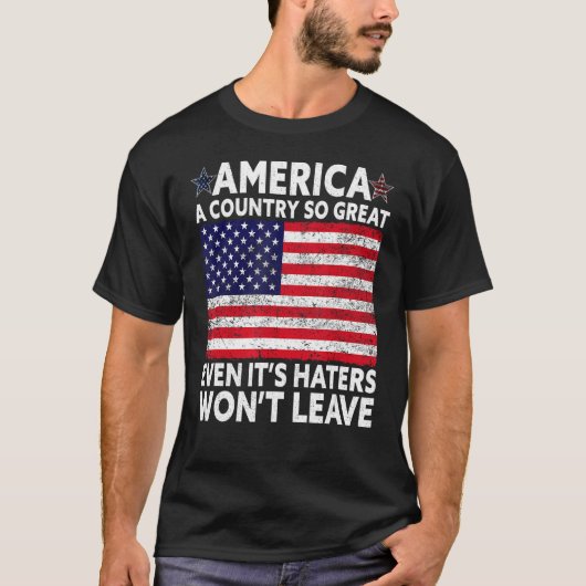 アメリカ合衆国ソ素晴らしス米おもしろい国旗のレトロ4t tシャツ (正面)