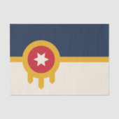 アメリカ合衆国タルサ国旗を持つ愛国的ティッシュペーパー 薄葉紙 (正面)