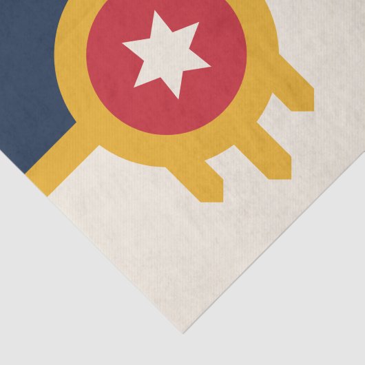 アメリカ合衆国タルサ国旗を持つ愛国的ティッシュペーパー 薄葉紙 (詳細)