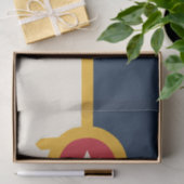 アメリカ合衆国タルサ国旗を持つ愛国的ティッシュペーパー 薄葉紙 (ギフト)