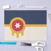 アメリカ合衆国タルサ国旗を持つ愛国的ティッシュペーパー 薄葉紙 (クラフト)