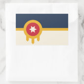 アメリカ合衆国タルサ州旗を貼った長方形シール 長方形シール (バッグ)