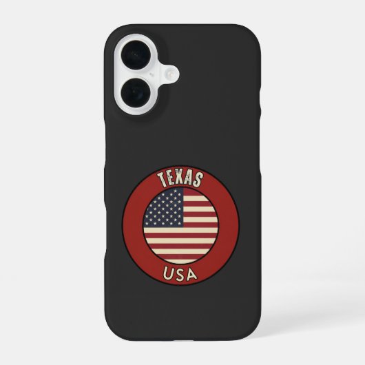 アメリカ合衆国テキサス州 iPhone 16ケース (裏面)
