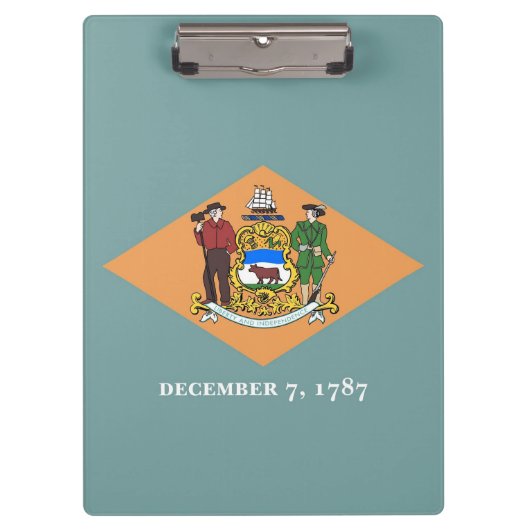 アメリカ合衆国デラウェア州旗と愛国的なクリップボード クリップボード (正面)