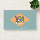 アメリカ合衆国デラウェア州旗を持つノート ポストイット (オフィス)