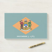 アメリカ合衆国デラウェア州旗を持つノート ポストイット (デスク)