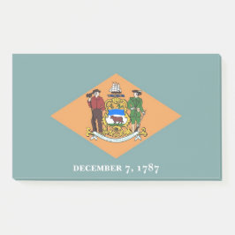 アメリカ合衆国デラウェア州旗を持つノート ポストイット