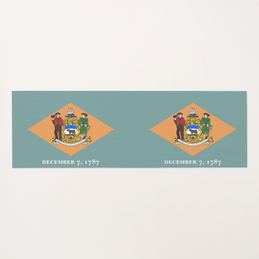 アメリカ合衆国デラウェア州旗を持つ愛国的なヨガマット ヨガマット (裏面(横))