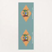 アメリカ合衆国デラウェア州旗を持つ愛国的なヨガマット ヨガマット (正面)