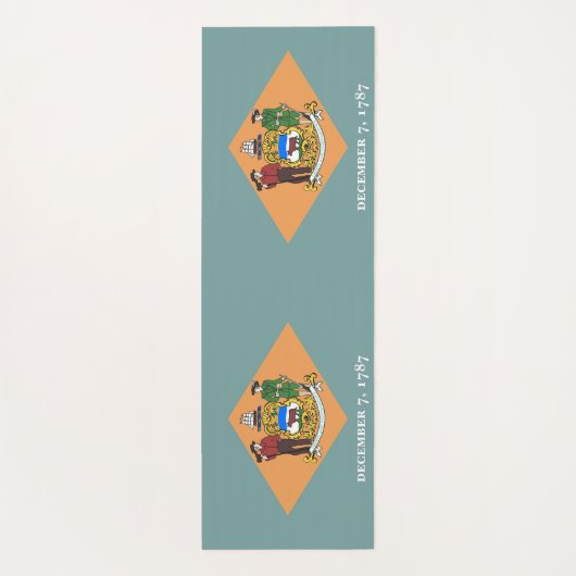 アメリカ合衆国デラウェア州旗を持つ愛国的なヨガマット ヨガマット (裏面)