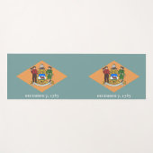 アメリカ合衆国デラウェア州旗を持つ愛国的なヨガマット ヨガマット (正面(横))