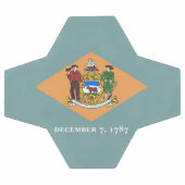 アメリカ合衆国デラウェア州旗を掲げる愛国的サッカーボール サッカーボール (フラット)