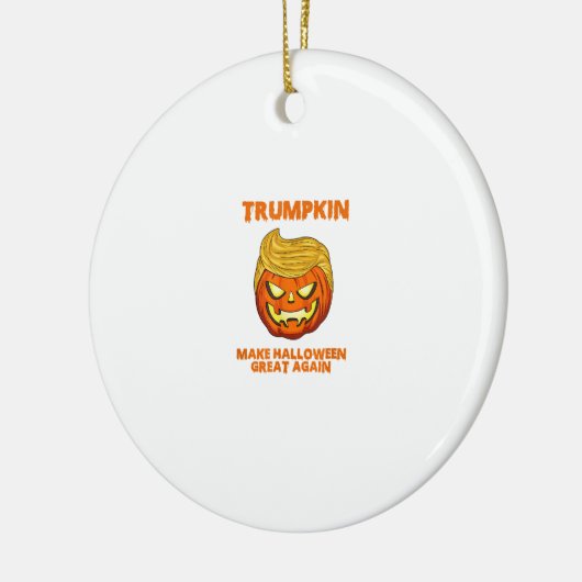 アメリカ合衆国トランプキンがハロウィン素晴らしを再びおもしろい実現 セラミックオーナメント (左)