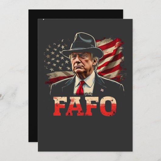 アメリカ合衆国ドナルド・トランプFAFO USA国旗の愛国心 サンキューカード (正面/裏面)