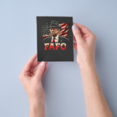 アメリカ合衆国ドナルド・トランプFAFO USA国旗の愛国心 チラシ (手)
