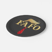 アメリカ合衆国ドナルド・トランプFAFO USA国旗の愛国心 ペーパープレート (アングル)