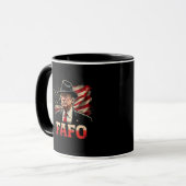 アメリカ合衆国ドナルド・トランプFAFO USA国旗の愛国心 マグカップ (正面左)
