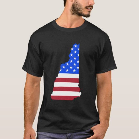アメリカ合衆国ニューハンプシャー州の愛国的な国旗用 Tシャツ (正面)
