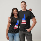 アメリカ合衆国ニューハンプシャー州の愛国的な国旗用 Tシャツ (ユニセックス)