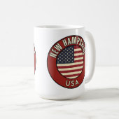 アメリカ合衆国ニューハンプシャー州 コーヒーマグカップ (正面右)