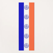 アメリカ合衆国ニューヨーク州旗を持つ愛国的なヨガマット ヨガマット (正面)