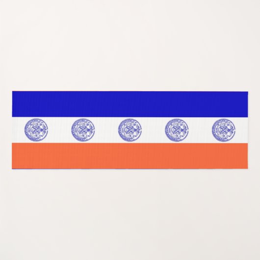 アメリカ合衆国ニューヨーク州旗を持つ愛国的なヨガマット ヨガマット (正面(横))