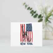 アメリカ合衆国ニューヨーク自由大将旗 ポストカード (スタンド正面)