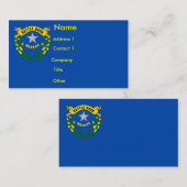 アメリカ合衆国ネバダ州旗を持つ名刺 名刺 (正面/裏面)