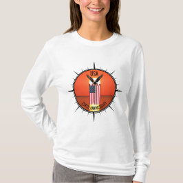 アメリカ合衆国ハクトウワシとアメリカ国旗の250周年記念 Tシャツ