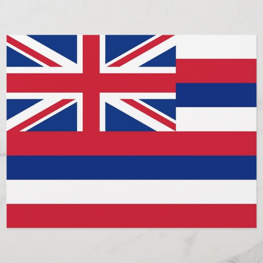 アメリカ合衆国ハワイ州旗を持つフライヤー チラシ (裏面)