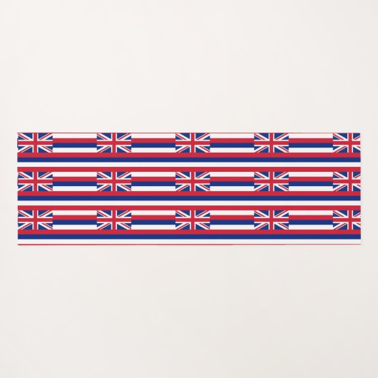 アメリカ合衆国ハワイ州旗を持つ愛国的なヨガマット ヨガマット (裏面(横))