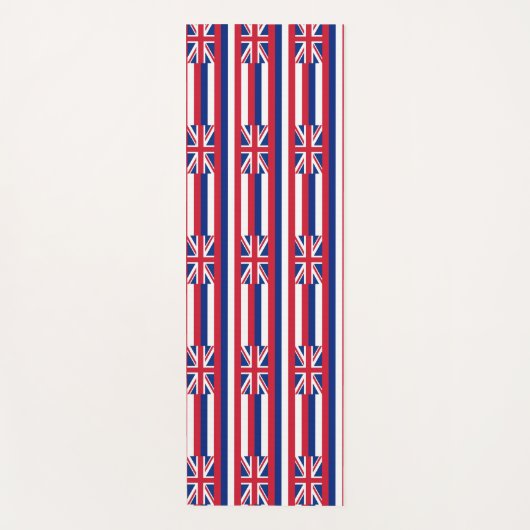 アメリカ合衆国ハワイ州旗を持つ愛国的なヨガマット ヨガマット (正面)