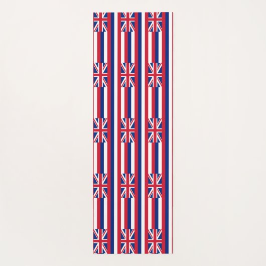 アメリカ合衆国ハワイ州旗を持つ愛国的なヨガマット ヨガマット (裏面)