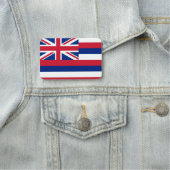 アメリカ合衆国ハワイ州旗を持つ愛国的な名前タグ 名札 (インサイチュ)