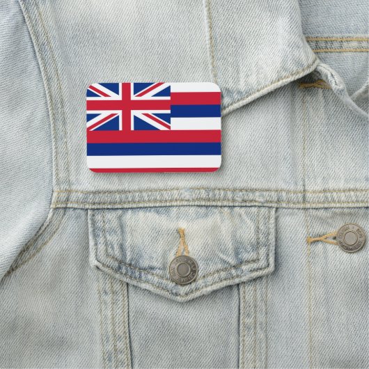 アメリカ合衆国ハワイ州旗を持つ愛国的な名前タグ 名札 (インサイチュ)