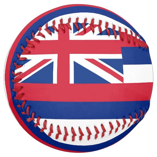 アメリカ合衆国ハワイ州旗を持つ愛国的ソフトボール ソフトボール (正面左)