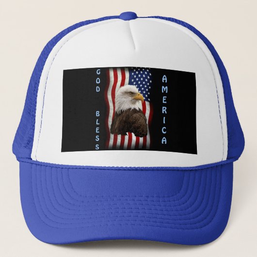 アメリカ合衆国バルドイーグル&米国国旗USA FOREVER Hat キャップ (正面)