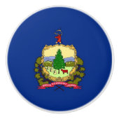 アメリカ合衆国バーモント州の旗とセラミックノブの引っ張り セラミックノブ (正面)